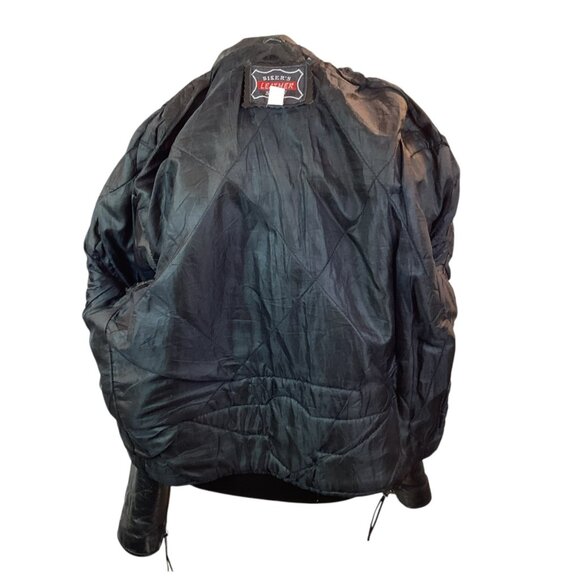 Vintage Bikers Stuff Moto Leather Jacket Mens 44 Harley Owners Group Patch And E - Picture 8 of 12